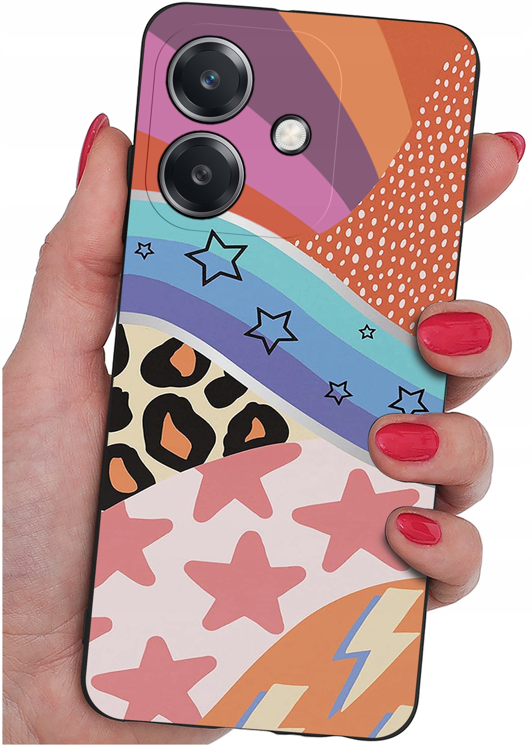 Etui do Oppo A40 | A40M | WZORY | SILIKONOWE MATT SZKŁO 9H