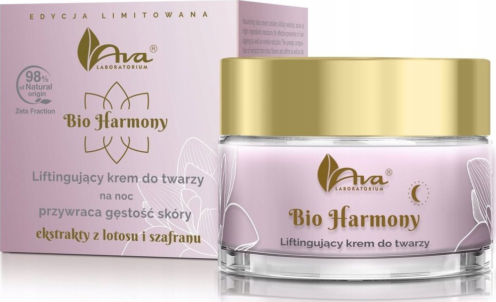 Ava Bio Harmony Liftingujący krem do twarzy na noc przywraca gęstość skóry, 50 ml