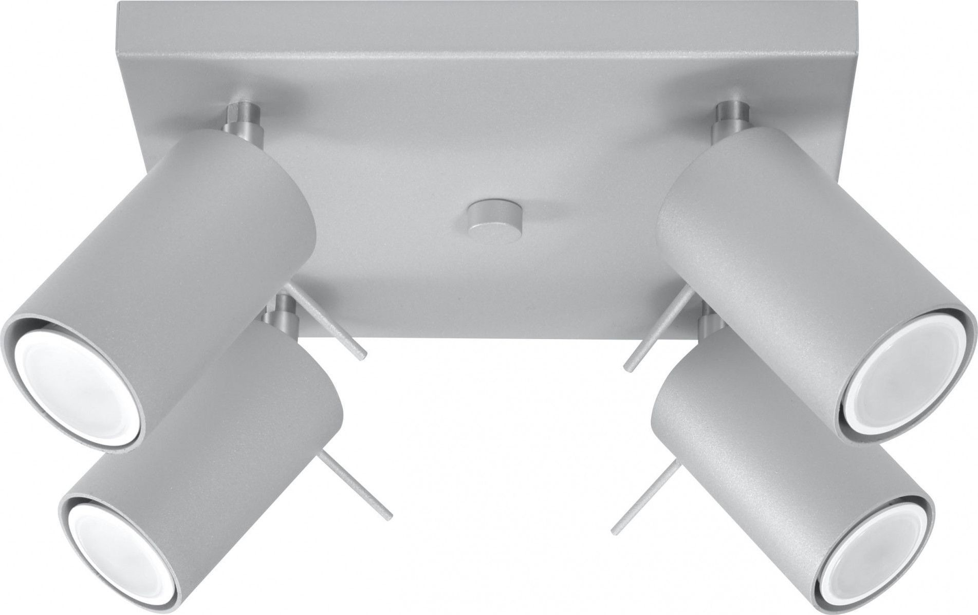 Lampa sufitowa Lumes Kwadratowy plafon regulowany E784-Rins - szary