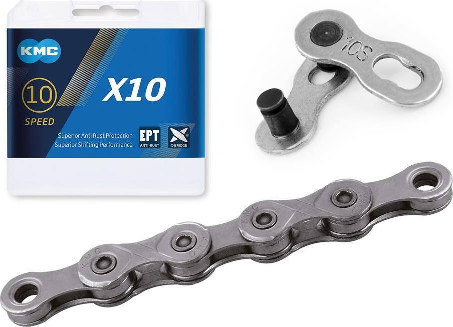 KMC Łańcuch KMC X10 EPT Antykorozyjny, 114 ogniw, 5,88mm, 10-rzędowy