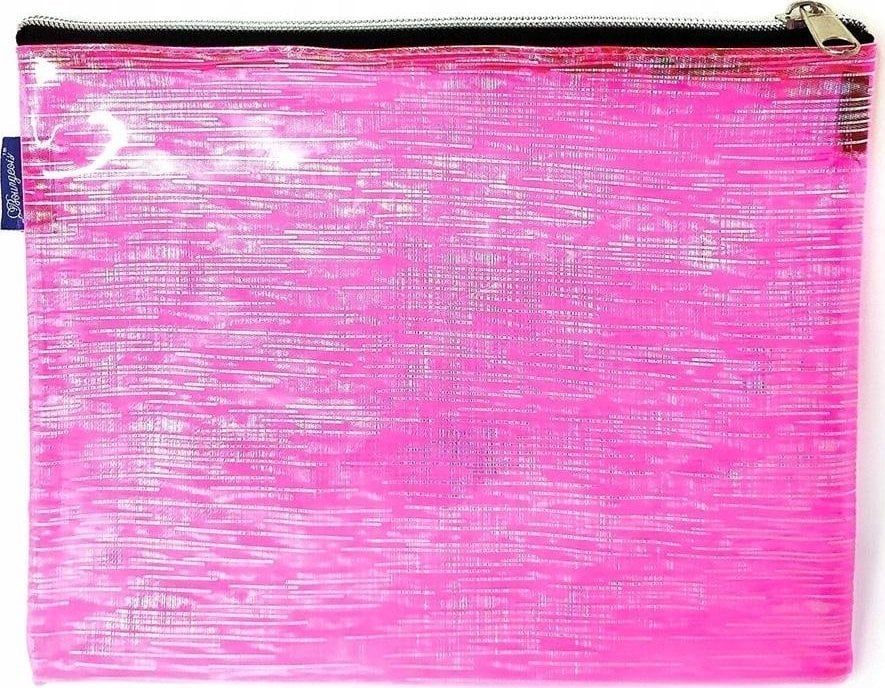 Saszetka na zamek różowa przezroczysta