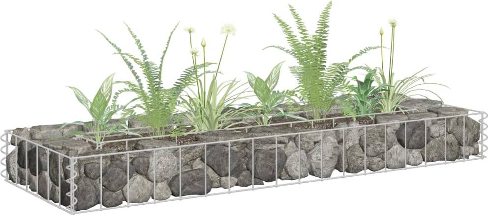 vidaXL Podwyższona donica gabionowa, galwanizowana stal, 90x30x10 cm