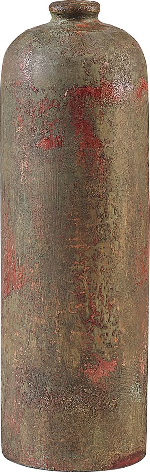 Beliani Wazon dekoracyjny zielono-miedziany UBEDA