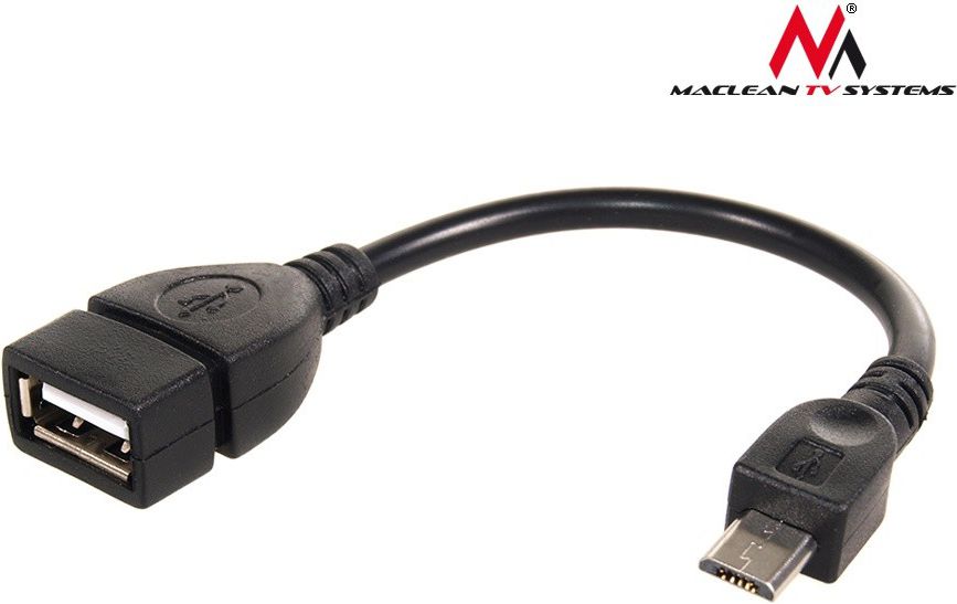 Adapter USB Maclean microUSB - USB Czarny (MCTV-696)