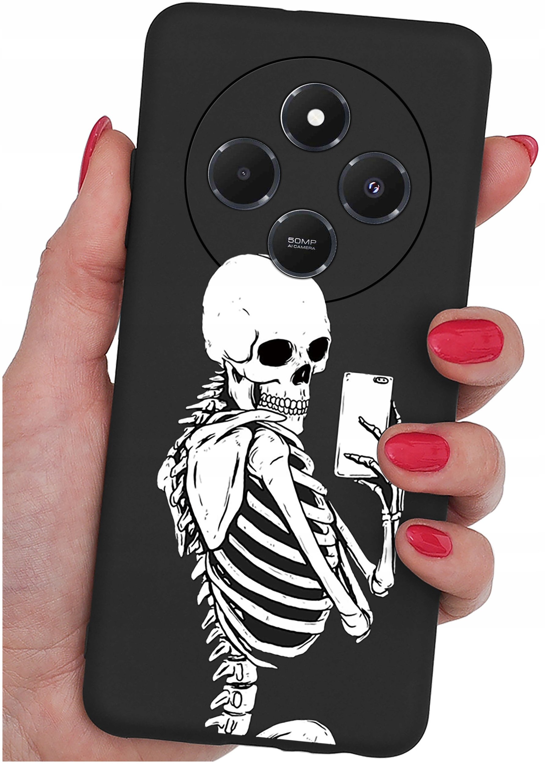 krainaGSM Etui do Xiaomi Redmi 14C wzory | SILIKONOWE MATT CASE + SZKŁO 9H