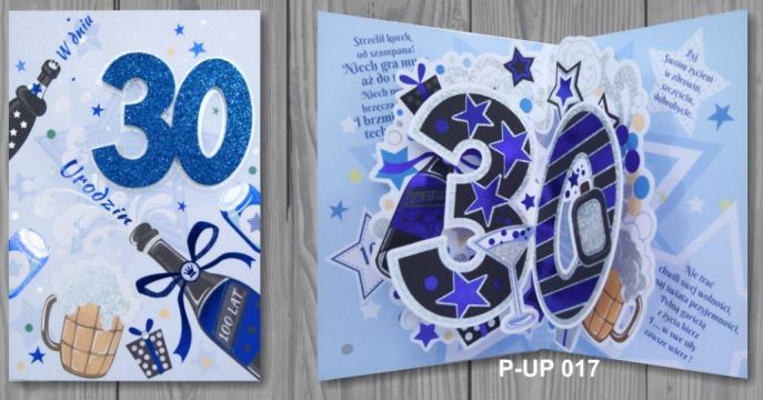 Panorama Kartki karnet Premium + koperta P-UP-017 "30-TKA" Panorama