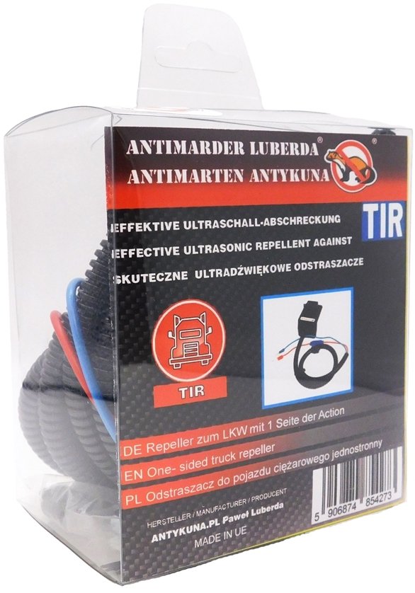 Antykuna.pl Odstraszacz na kuny, myszy i szczury do TIR-a STRONG MOCNY 1-stronny 24V