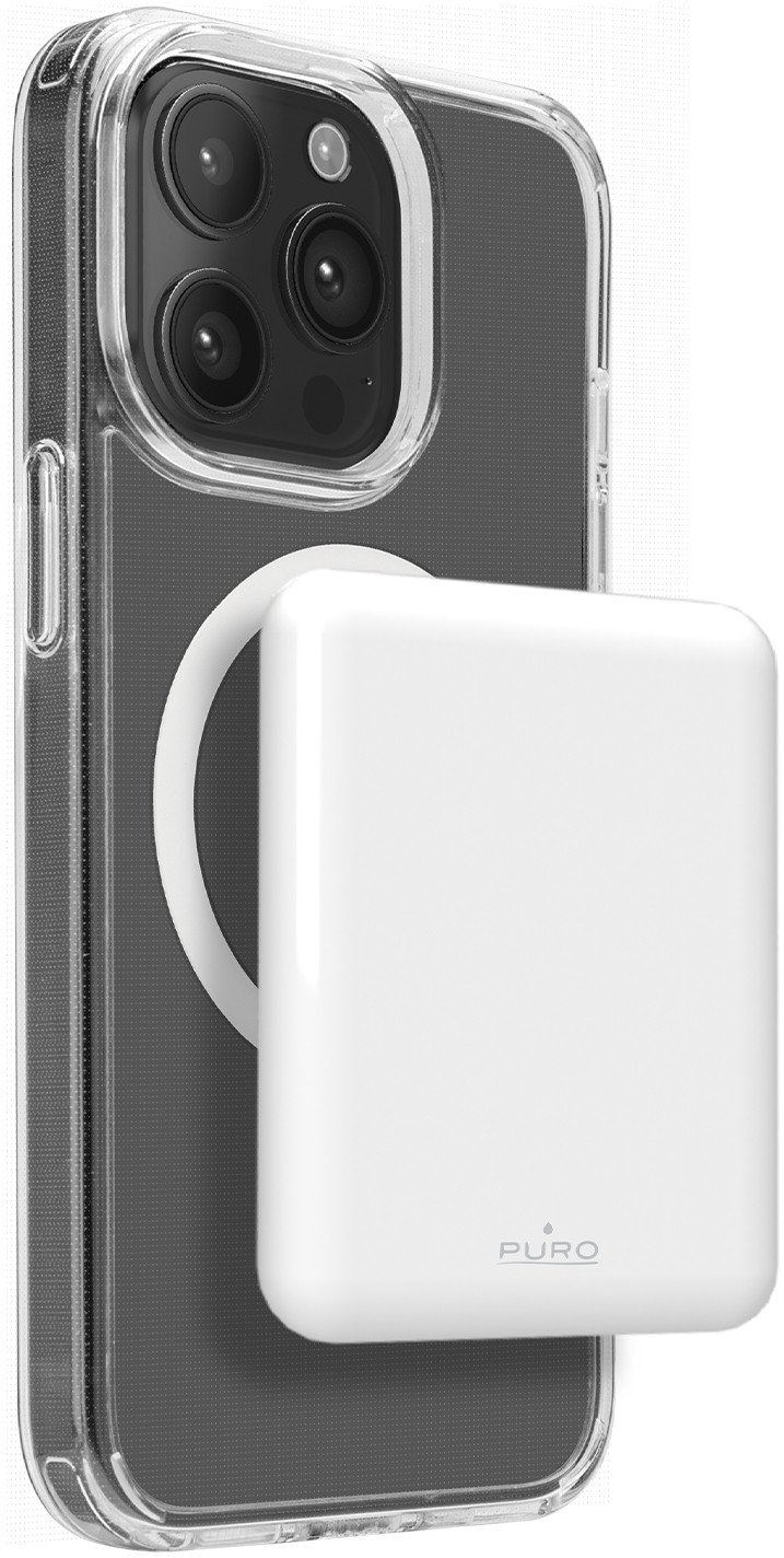 Powerbank Puro Power Mag 5000mAh z MagSafe USB-C - biały