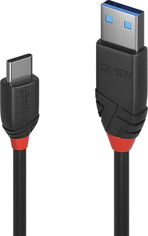 Kabel USB Lindy USB-A - USB-C Czarny (36914)