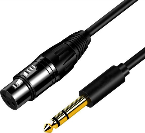 Mozos Kabel mikrofonowy XLR - Jack 6.35 3m MCABLE-XLR-FJ