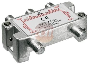 Goobay Rozdzielacz sygnału SAT splitter 1x F / 4x F 5-2500MHz (67003)