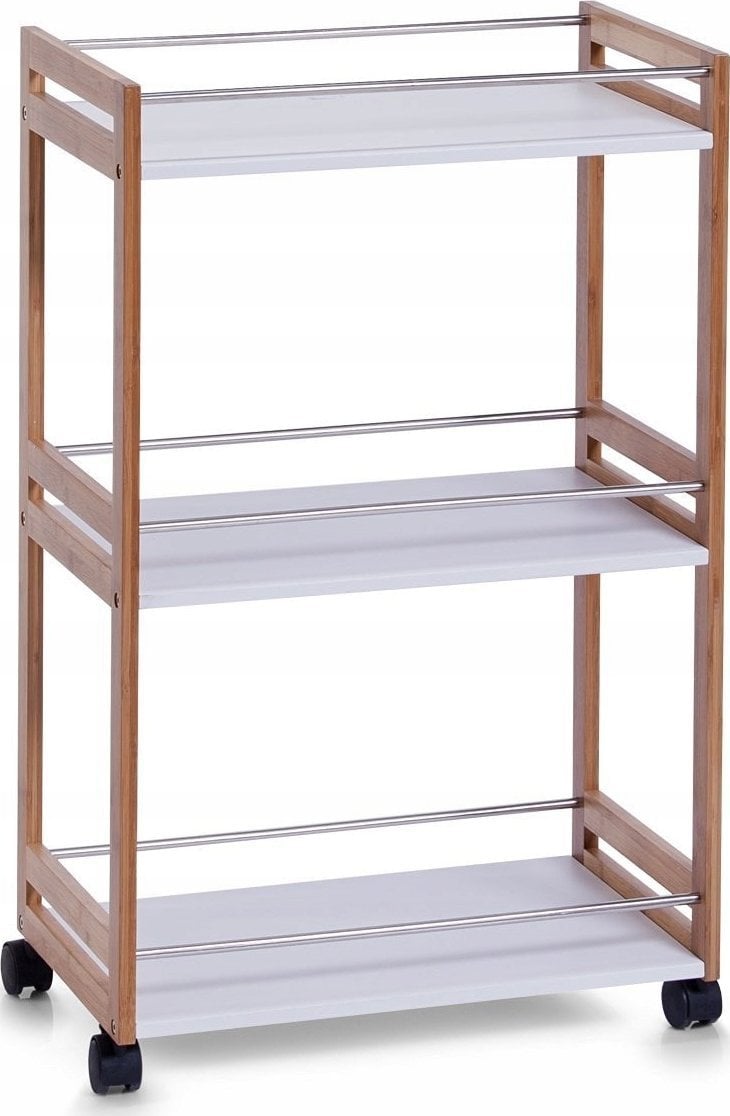 Zeller Wózek łazienkowy BAMBOO, regał - 3 poziomy, ZELLER