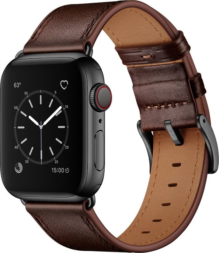 4TechGoods PASEK SKÓRZANY DO APPLE WATCH 5 6 7 8 SE 42 44 45