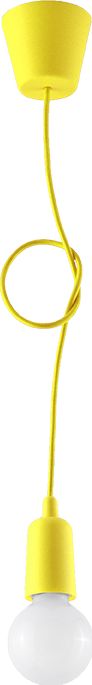 Lampa wisząca Sollux Lampa wisząca DIEGO 1 żółta