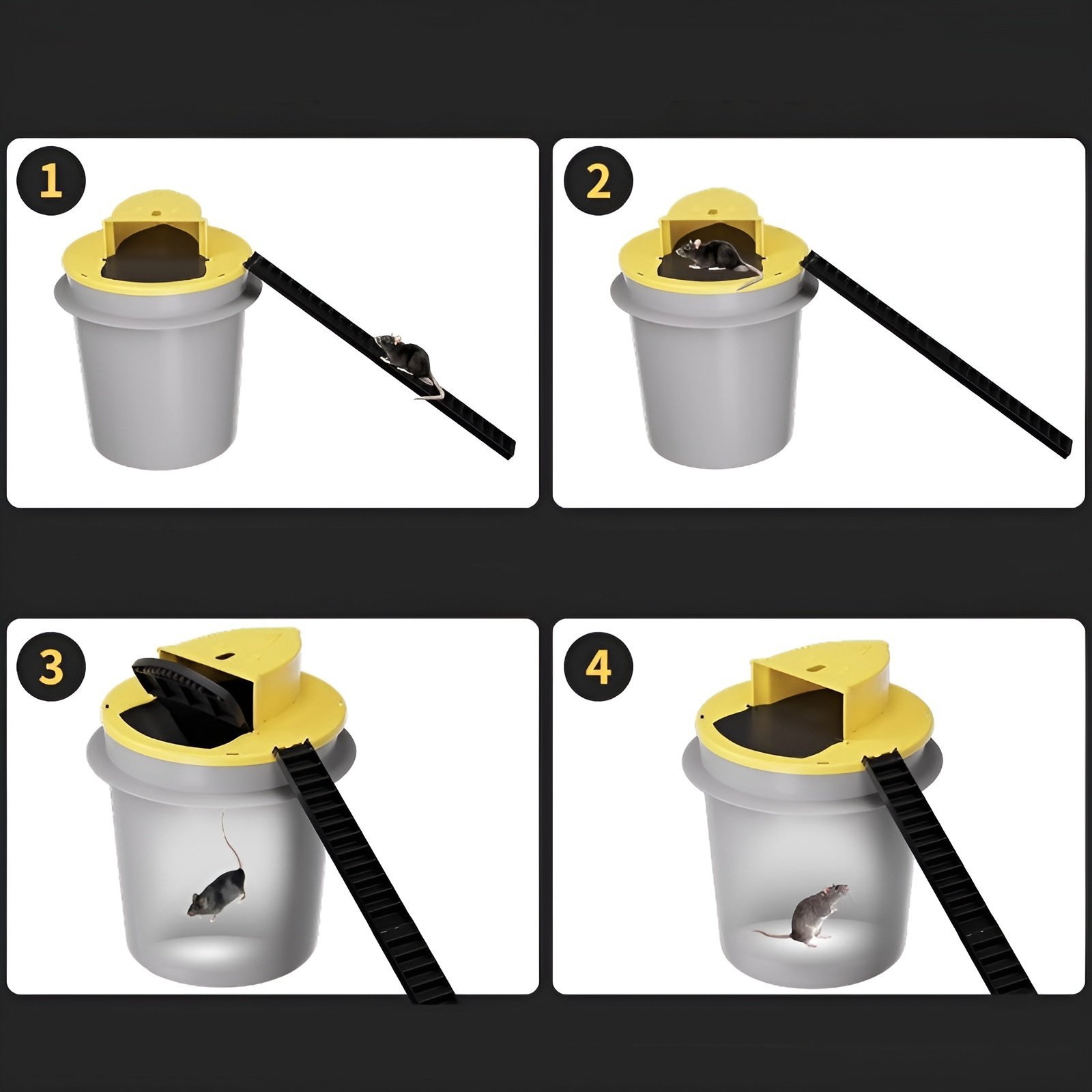 PUŁAPKA NA MYSZY SZCZURY GRYZONIE ŻYWOŁAPKA NA WIADRO CHWYTAK
