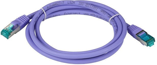 EFB RJ45 Patchkabel S/FTP Cat6A LSZH Violett Laenge 10m 4x2xAWG27/7 nach TIA/EIA568B geschirmt Uebertragungsstandards 10Gbit