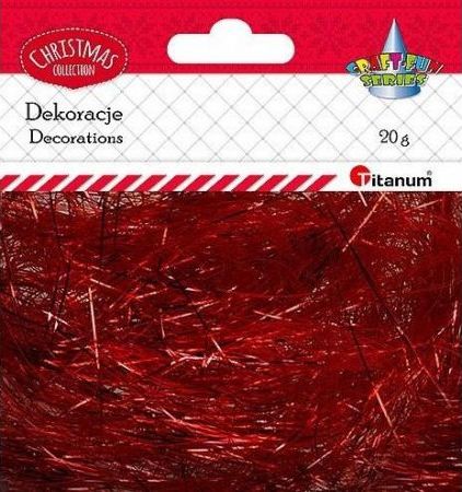 Titanum Włos anielski 20g czerwony metaliczny