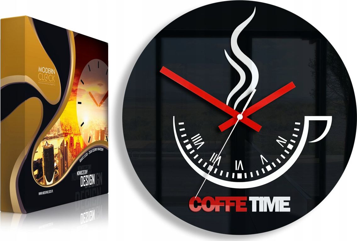 ModernClock Zegar ścienny Coffee Time ver.II Ultra Cichy