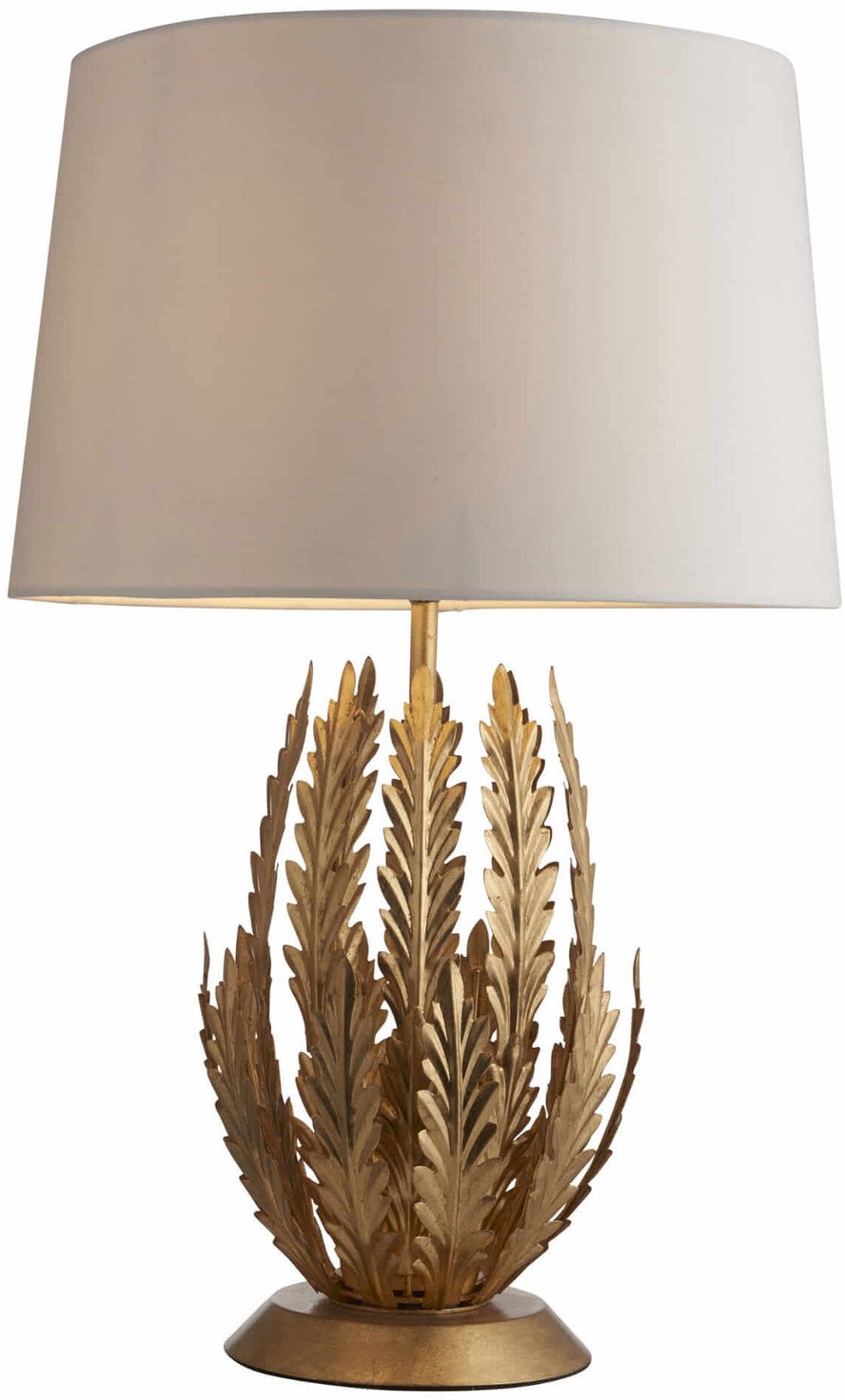 Dekoracyjna lampa abażurowa Delphine 95037 Endon liście biała złota