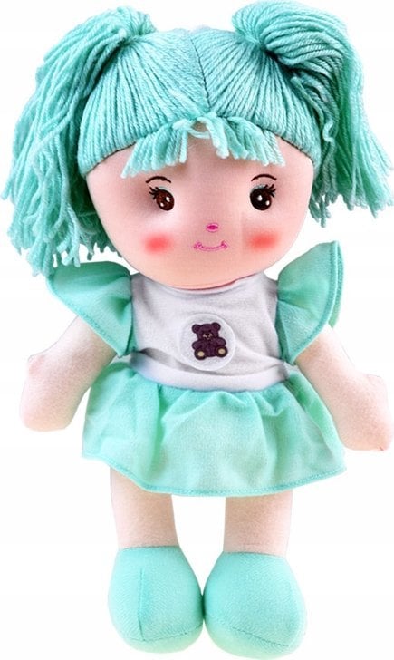 Jokomisiada Lalka szmaciana Zuzia 33cm w miętowej sukni ZA3853