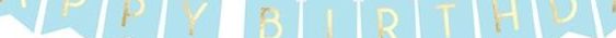 Party Deco Baner urodzinowy, Happy Birthday, jasnoniebieski, 175 cm uniwersalny
