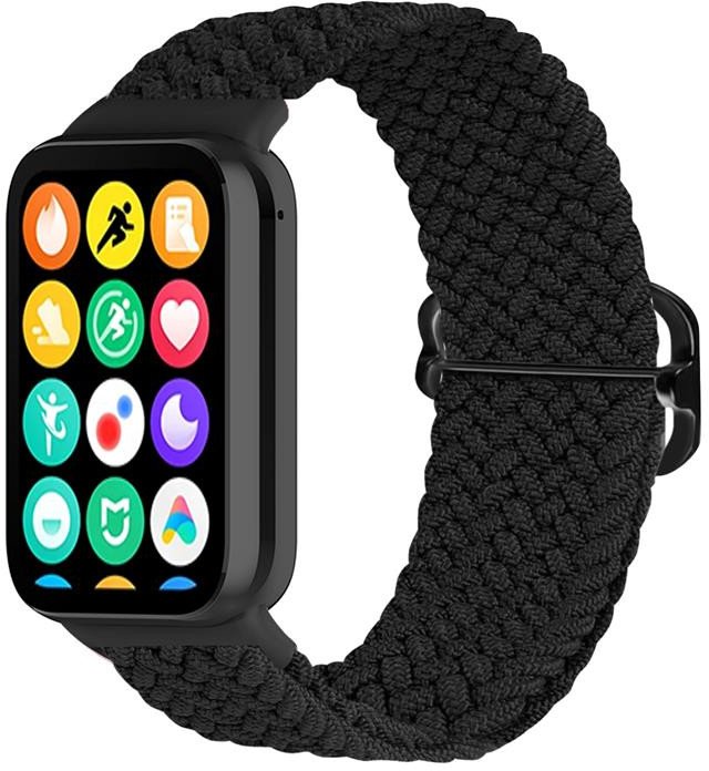 Pasek Pleciony Mi Band 8 Pro / M8 Pro (5), BLACK / CZARNY