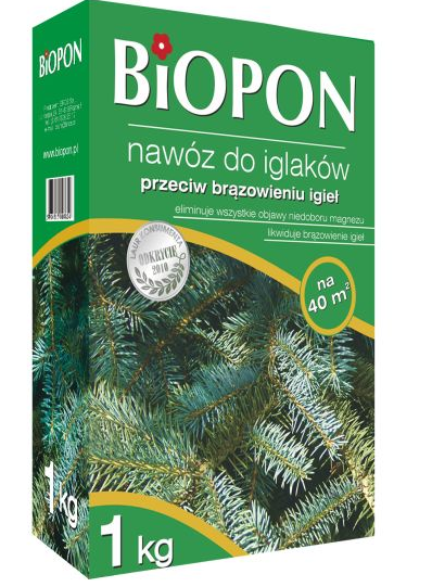 Biopon Nawóz granulowany do iglaków przeciwko brązowieniu igieł 1kg (1055)