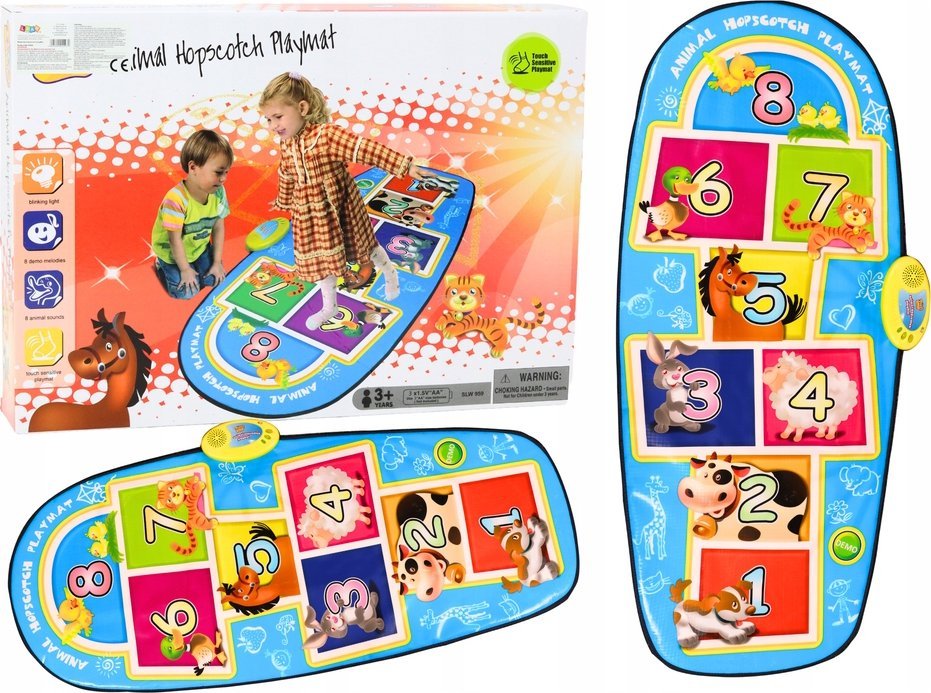 LeanToys Mata Taneczna Interaktywna Gra W Klasy Zwierzątka 8 Melodii