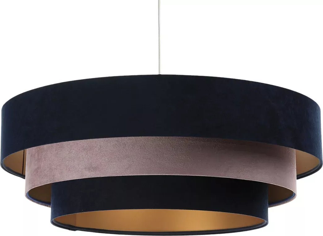 Lampa wisząca Lumes Welurowa lampa wisząca z okrągłym abażurem - S456-Balma