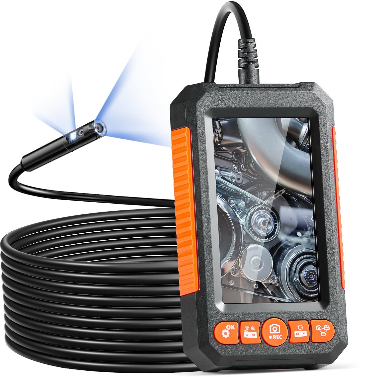 Kamera endoskopowa inspekcyjna Podwójny obiektyw 15m 4,3 cala