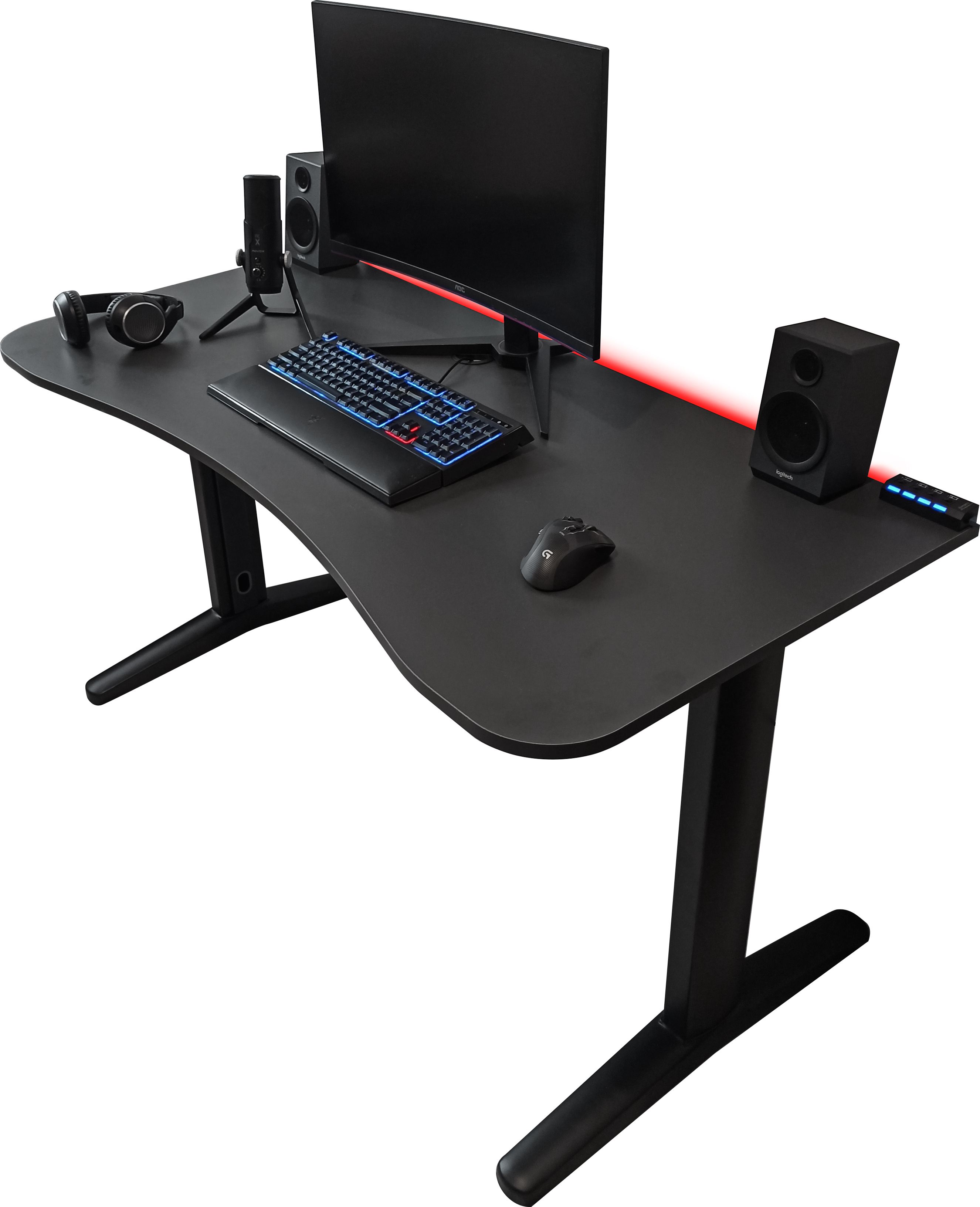 Biurko Zdesk BC-STLB-LH Szare 138 cmx68 cm