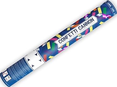 Party Deco Tuba strzelająca konfetti, kolorowe serpentyny, 40 cm uniwersalny