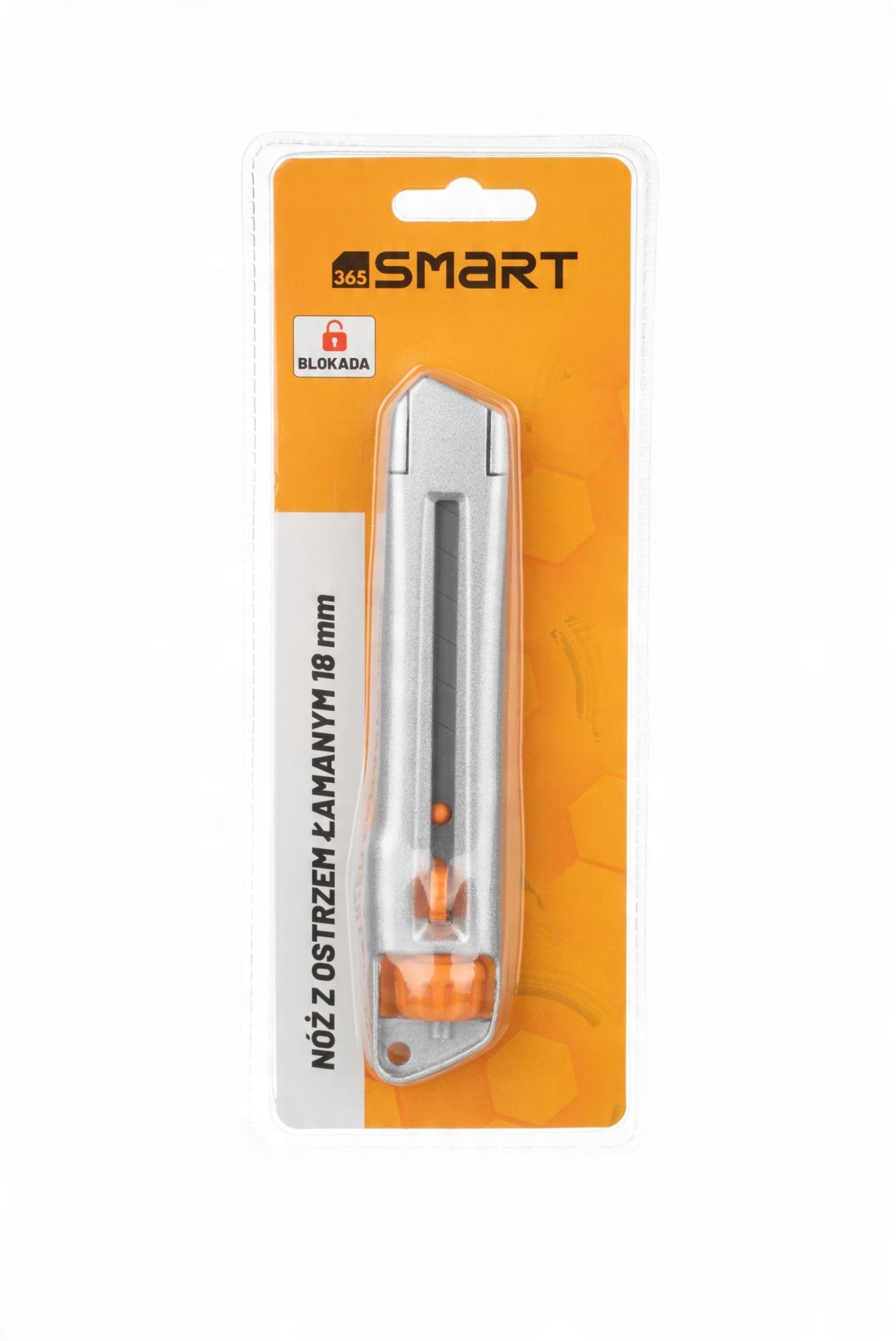 nóż z ostrzem łamanym 18 mm, metalowy