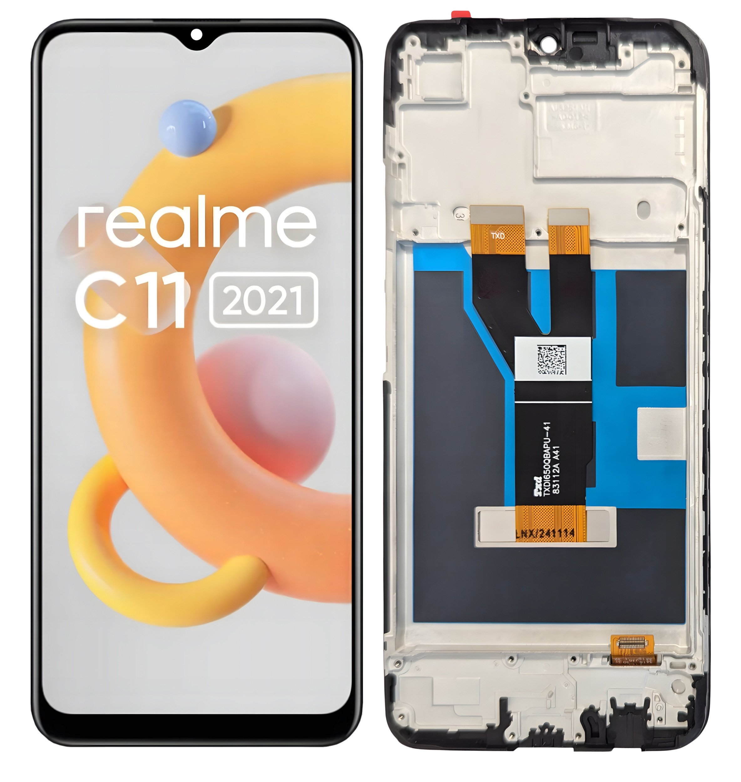 WYŚWIETLACZ EKRAN LCD DO REALME C11 2021 RAMKA