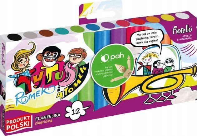 Teka Plastelina Tytus 12 kolorów FIORELLO