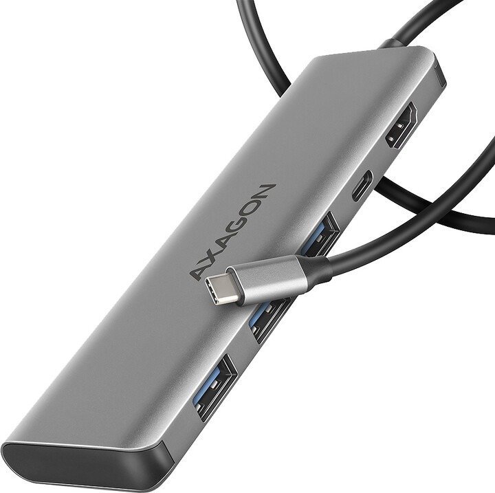 HUB USB Axagon HMC-5H Wieloportowy hub USB-C 3.2 Gen 1, 3x USB-A, 4K HDMI, PD 100W, 100cm USB-C kabel