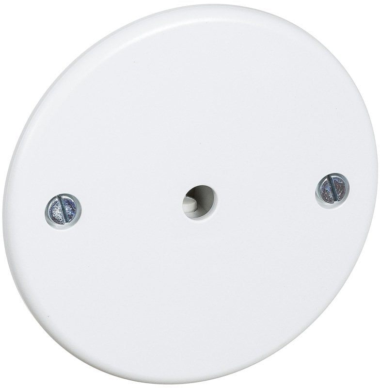 Lauritz Knudsen Materiał rozetowy pokrywa plastikowa typ VNU z odciążeniem biała