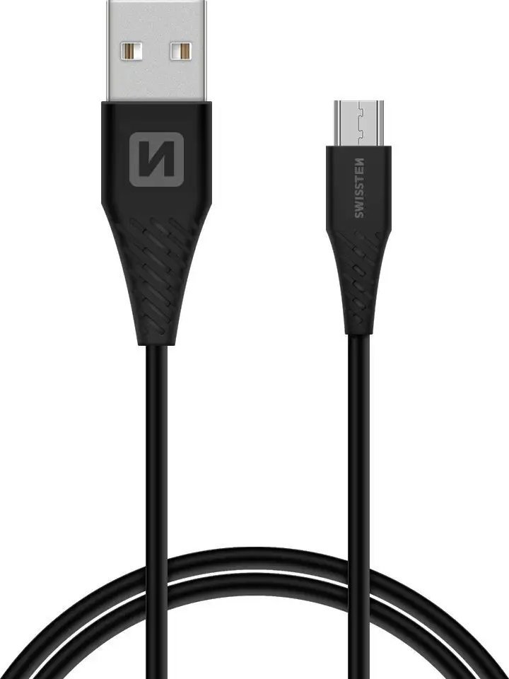 Kabel USB Swissten USB-A - microUSB 1.5 m Czarny (71504301)