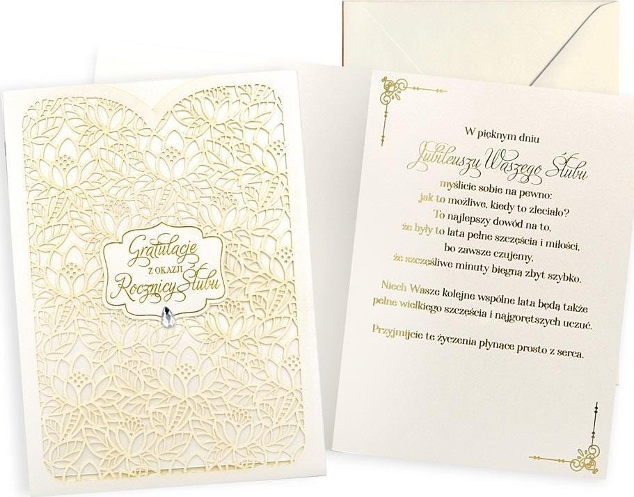 Karnet Rocznica ślubu 25