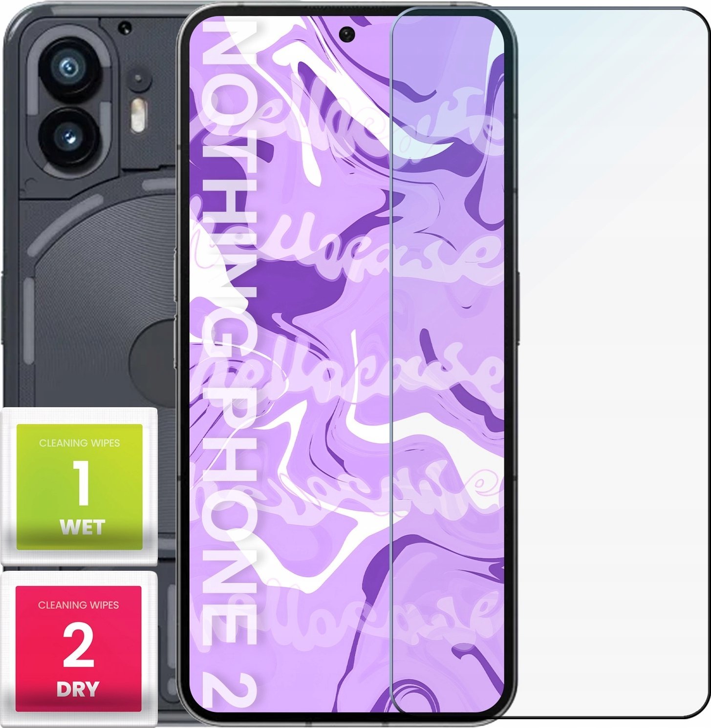 Hello Case Szkło Hartowane do Nothing Phone 2 (szybka 9H, płaskie 2.5D, ochronne)