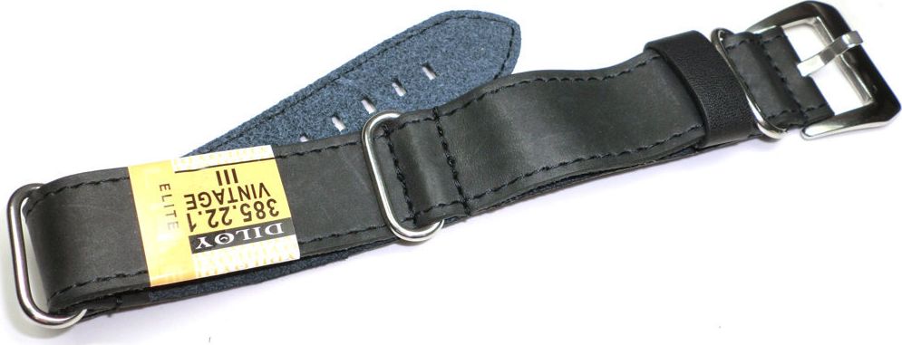 Diloy Skórzany pasek do zegarka 22 mm 385.22.1 uniwersalny