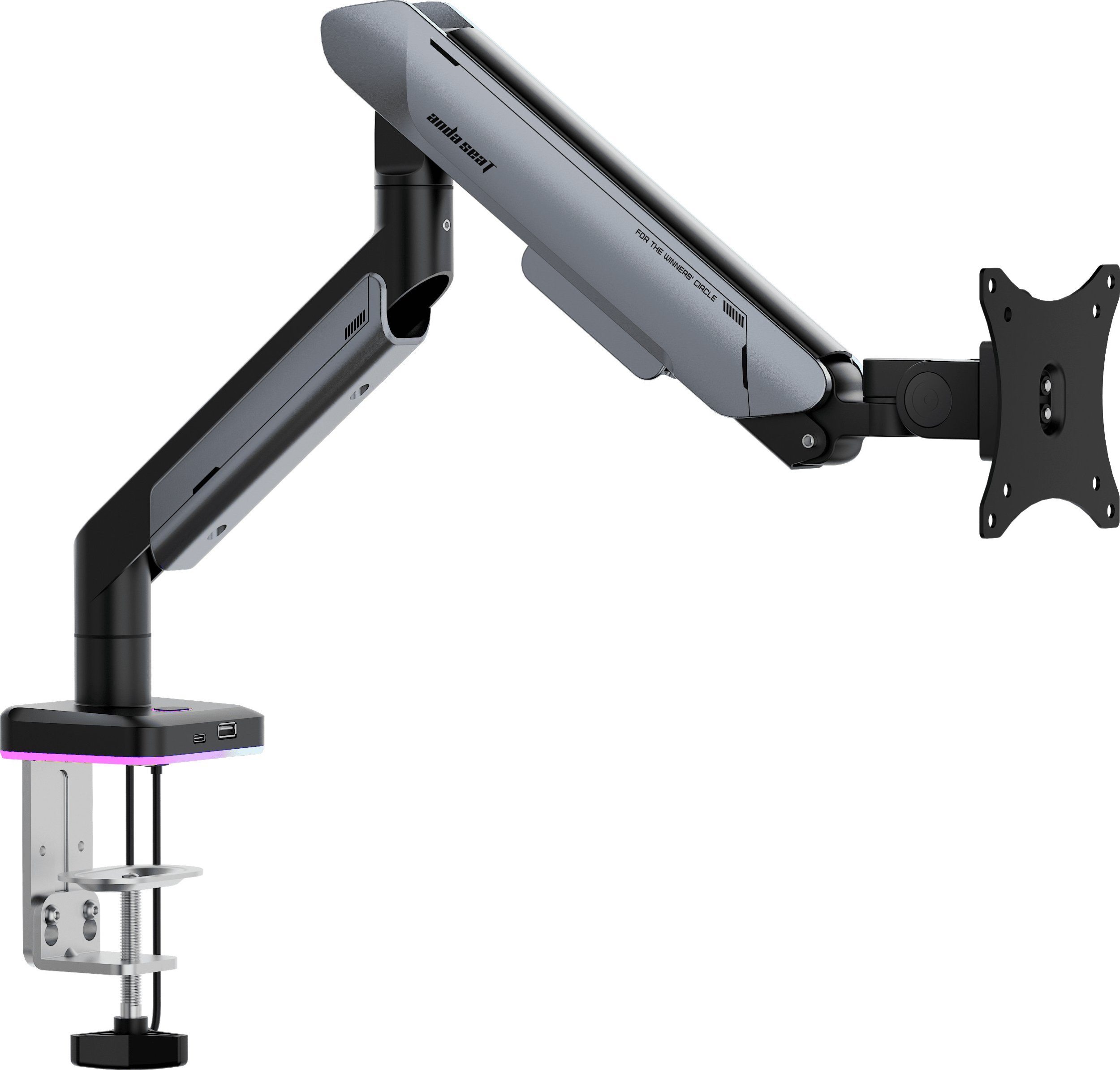 Anda Seat Uchwyt do monitora regulowany obrotowy Stealth II PRO RGB 17"- 42" titanium