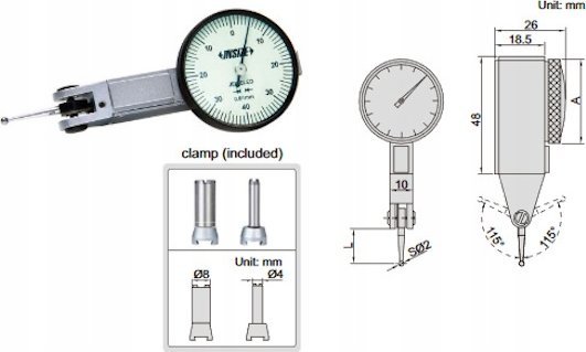 Insize CZUJNIK DIATEST 0.2/0.002/30