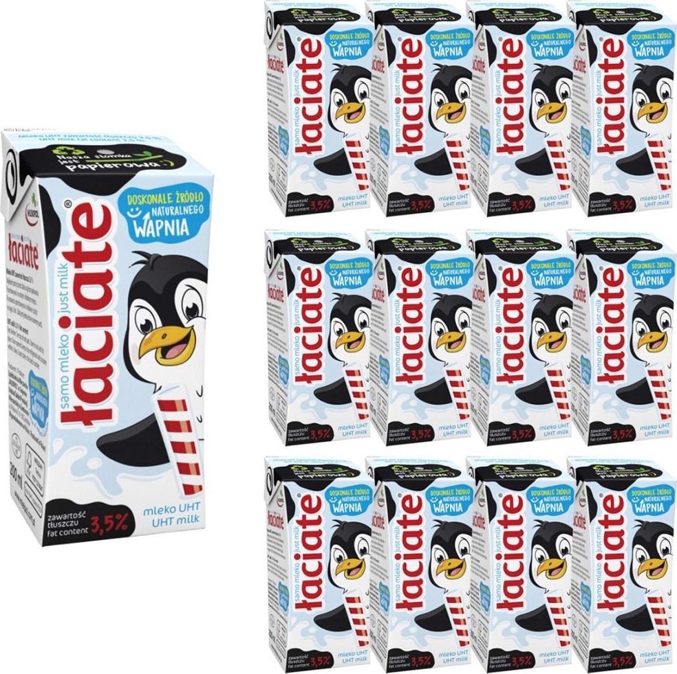 Łaciate Łaciate Mleko UHT 3,5% 200 ml x 12 sztuk