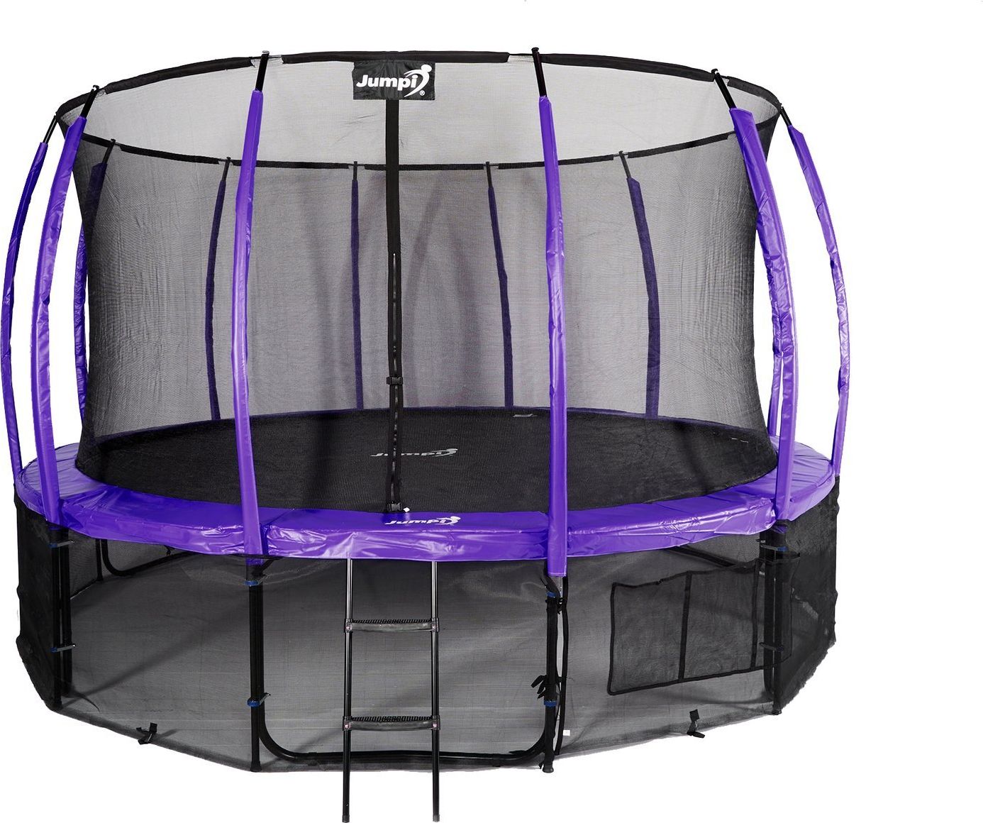 Trampolina ogrodowa Jumpi ogrodowa Maxy Comfort Plus z siatką wewnętrzną 16 FT 487 cm fioletowa