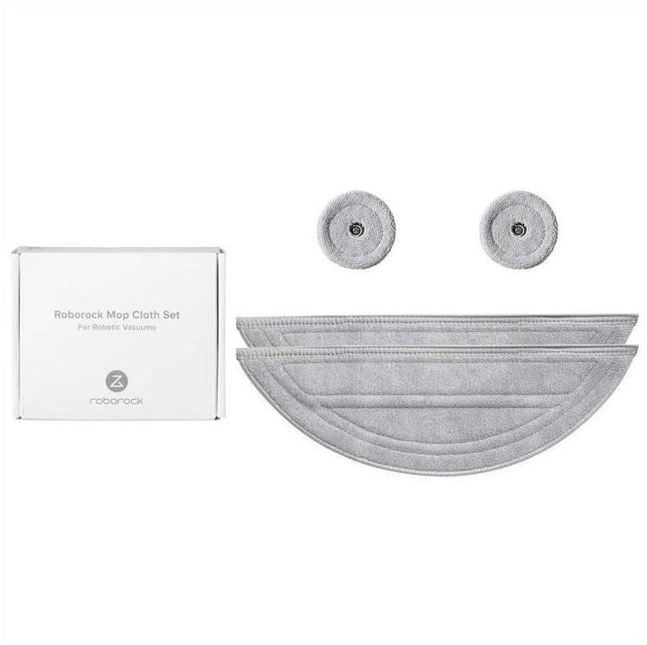 Roborock D-Vibrarise 2.0 + Edge Mop Kit 2x Mop Cloth, 2x Edge Mop