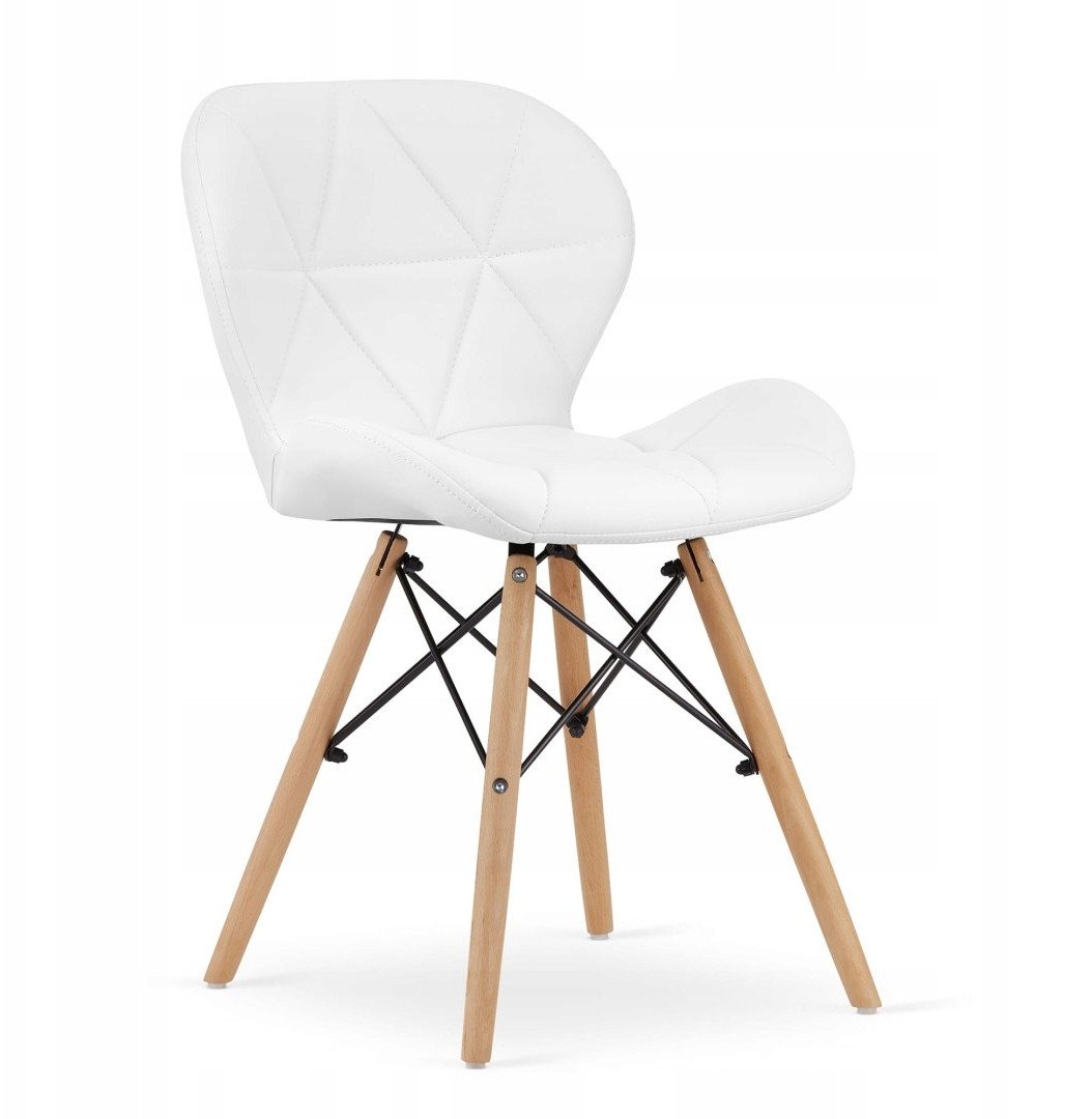 Signal 4 zestaw krzeseł jadalnianych Lago, biały/brązowy