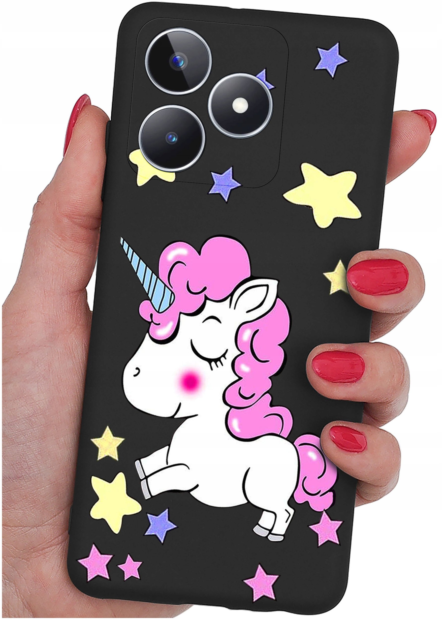 ETUI do Realme C51| C53 WZORY |SILIKONOWE MATT CASE + SZKŁO 9H