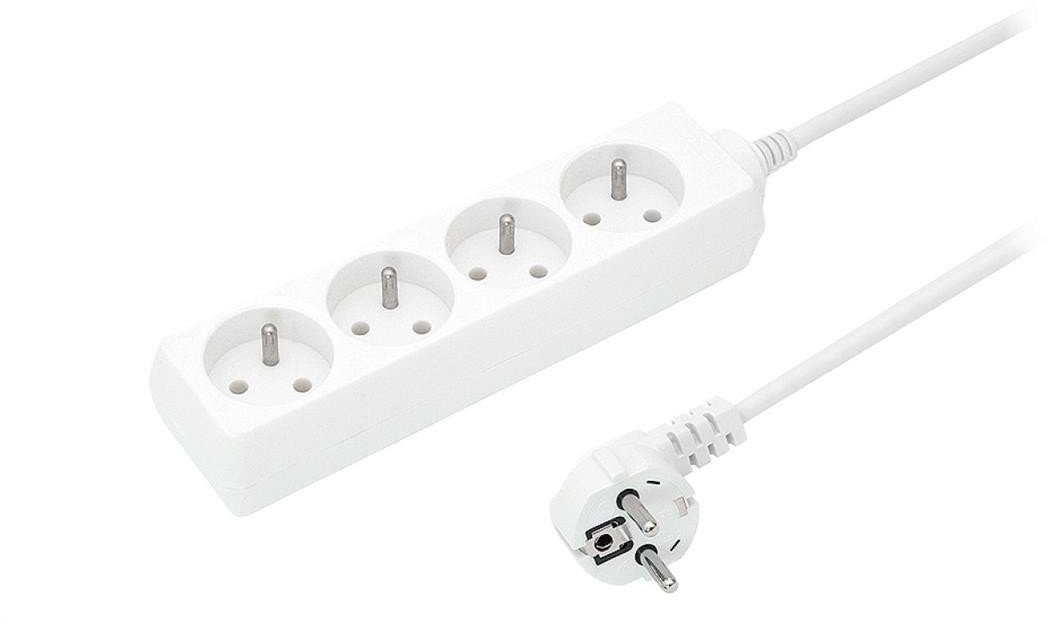 Przedłużacz 4-gniazda z/u 16A 1,5m /OMY 3x1,5/ biały PS-470 T-110730