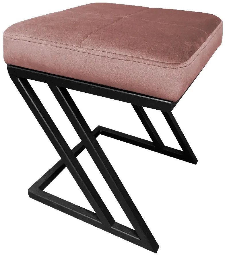 Pufa ZAZU MG VELVET różowa ATOS